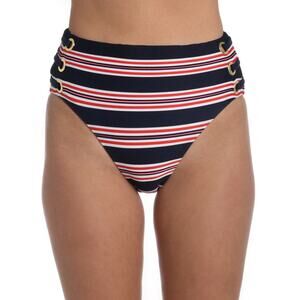 La Blanca Sailor Stripe High-Waist Bottom Size 8 Nwot